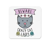 Attenzione Pazza Signora Dei Gatti Magnete Da Frigo - Divertente Animale Gattino