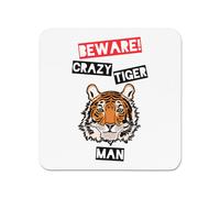 Attenzione Pazzo Tigre Uomo Magnete Da Frigo - Animale Divertente