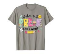Attenzione Pre-K Here I Come First Day of School Ragazze Bambini Maglietta