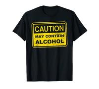 Attenzione, può contenere alcol birra bere camicia Maglietta