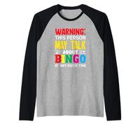 Attenzione Questa Persona può Parlare di Bingo Maglia con Maniche Raglan