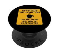 Attenzione Questo meccanico potrebbe non essere un amante del caffè con caffeina PopSockets PopGrip Adesivo