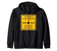 Attenzione Questo Medico Potrebbe Non Essere Caffeinated Coffee Lover Fun Felpa con Cappuccio