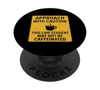 Attenzione questo studente di giurisprudenza potrebbe non essere amante del caffè con caffeina PopSockets PopGrip Adesivo