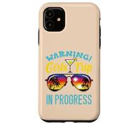Attenzione ragazze viaggio progresso occhiali da sole vacanze estive donne Custodia per iPhone 11
