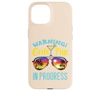Attenzione ragazze viaggio progresso occhiali da sole vacanze estive donne Custodia per iPhone 15
