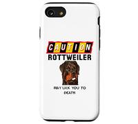 Attenzione Rottweiler Può Leccare Si Divertente Citazione 2 Custodia per iPhone SE (2020) / 7/8