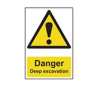 Attenzione Scavo Profondo - Cartello In PVC 400 X 600Mm SCA4103