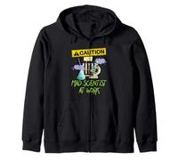 ATTENZIONE Scienziato Pazzo al Lavoro - Funny Science Scientist's Felpa con Cappuccio