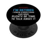 Attenzione Sono in pensione So Tutto Pensionamento Pensionato PopSockets PopGrip Adesivo