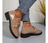 Attenzione, taglia piccola! Si prega di non acquistare se preoccupati! Mocassini da donna stile britannico con decorazione a catena, slip-on e piatti. Nuovi arrivi autunno 2025, stile college, elegant