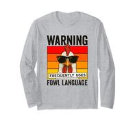 Attenzione Utilizza frequentemente Il Pollo Fresco Divertente Lingua pollame Maglia a Manica