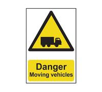 Attenzione Veicoli In Movimento - Cartello In PVC 400 X 600Mm SCA4100