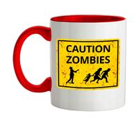 Attenzione Zombie Cartello Stradale - Ceramica Mug - Halloween Divertente
