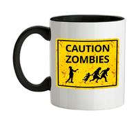 Attenzione Zombie Cartello Stradale - Ceramica Mug - Halloween Divertente