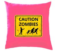 Attenzione Zombie Cartello Stradale - Cuscino - Halloween Divertente Costume