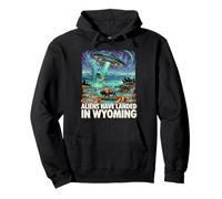 Atterraggio UFO nel Wyoming Wild West Felpa con Cappuccio