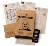 Atti d'ombra, atto 01: accesso silenzioso, gioco criminale ninja da individuare da soli, atto di enigma con documenti, indicazioni e sblocchi digitali, per 1-4 giocatori dai 14 anni in su