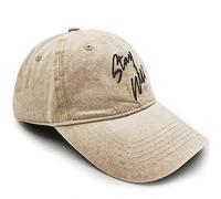 Atticus Poetry Cappello, Ricamato Cotone Spazzolato Donna Cappello Baseball Unisex Fit Regolabile Taglia Unica, Stay Wild - Cachi, Taglia Unica