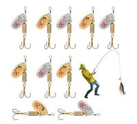 Attile da in argento oro-SPOON SIGNIFICATO SIGNNERBAIT SIGNERBAIT a mano | Finner di trota ad acciaio al carbonio alto | Esche di cucchiaio di fusione per il basso di salmone