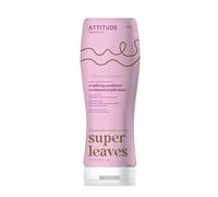 ATTITUDE Amplifying Conditioner for Wavy and Curly Hair, Plant- and Mineral-Based Ingredients with Argan and Coconut Oil, Vegan and Cruelty-free Daily Detangler, Peach and Vanilla, 16 Fl Oz