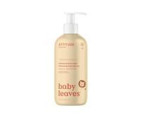 Attitude - Sapone e shampoo corpo baby 2 in 1 - Foglie baby al profumo di succo di pera, 473ml