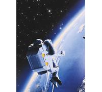 "Attitude Hold" Space Art Notebook Journal MMU Astronaut book: HUGE 8.5x11, 275 pages, with passwords, calendar, blank lined pages