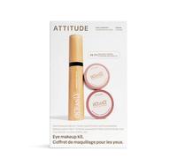 ATTITUDE Oceanly Pink Makeup Set, EWG Verified Eyeshadow and Lash Serum Infused Mascara, Vegan Beauty, Set di 3 prodotti