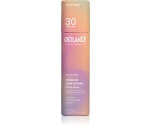 Attitude Oceanly Plastic Free Beauty olio nutriente per unificare il tono della pelle SPF 30 30 g