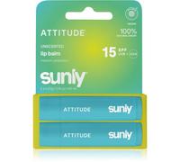 Attitude Sunly Lip Balm balsamo labbra senza profumazione 2x4.25 g