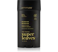 ATTITUDE Deodorante da uomo senza alluminio, 95% di ingredienti di origine naturale, certificato EWG, controllo degli odori a base di erbe, con bicarbonato, ambra e agrumi, 75 g