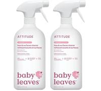 ATTITUDE Toy and Surface Cleaner, EWG Verified Multi-Surface Products, Vegan, Naturally Derived Multipurpose Cleaning Spray, Unscented, 800 mL (Confezione da 2)