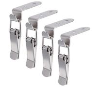 Attiva chiusura, fermo a 90 gradi, 4pcs in acciaio inossidabile caricato, morsetto a levetta con fibbia della chiusura, disegno del gancio per cassette per utensili per cabine in legno della porta de