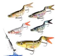Attivatore di pesca articolato multiplo 5 pezzi realistico | Esche Persiche Artificiali Per La Pesca Per L'Acqua Dolce Acqua Salata Lago Fiume Angelo Padri Uomini