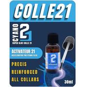 Attivatore LIQUIDO per Colla Ciano, Super Colla Cianoacrilato Colle21, con Pennello Applicatore e Vaporizzatore, Flacone da 30ml