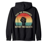 Attivista Anti-Razzismo Mantenere Gli immigrati deportare i razzisti Felpa con Cappuccio
