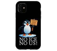 Attivista divertente del riscaldamento globale pinguino Custodia per iPhone 11