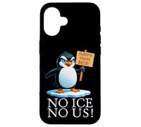 Attivista divertente del riscaldamento globale pinguino Custodia per iPhone 16