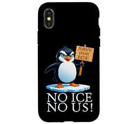 Attivista divertente del riscaldamento globale pinguino Custodia per iPhone X/XS