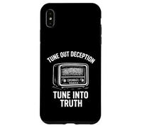 Attivista Radio Vintage Stop Censura Verità Movimento Media Custodia per iPhone XS Max