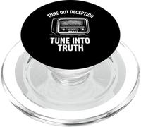 Attivista Radio Vintage Stop Censura Verità Movimento Media PopSockets PopGrip per MagSafe