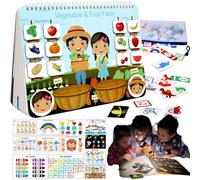 Attività Busy Libro - Learning Binder, Giocattoli di lavoro educativi | 12 Pagine Prenota Practice con compiti di Corrispondenza di, raccoglitore ispirato a per Età