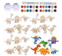 Attività Creative Con Dinosauri Per Bambini - Puzzle Artistici In Legno 3D | Giocattolo Di Dinosauro Per La Prima Infanzia - Per Famiglia Bambini Piccoli Compleanni Aule Feste Scuola Materna Istruzion