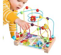 attività del Labirinto per Tallone per Bambini - Polpette per Montagne Russe in Legno, Puzzle di Filo interattivo con Perle Colorate | Giocattoli in Legno per Il Bambino, Early Educational