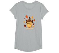 attività di articolazione della ghianda di logopedia Autunnale Maglietta, Ragazze, Grigio Melange, XS