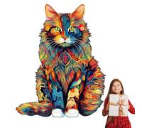 Attività Di Puzzle Di Gatti - Di Puzzle Di Gatti, Labirinto Di Puzzle Di Gatti | Puzzle Portatile per Gatti, Puzzle In Legno Unico a Forma Di Gatto per