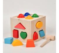 Attività di smistamento di forme e colori con la scatola per bambini piccoli