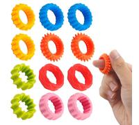 Attività sensoriale Fidget Toys Anti Stress, 12 Pezzi di Anelli Fidget in Silicone, perfetti per lenire l'ADHD, migliorare la concentrazione, giocattoli antistress colorati per bambini