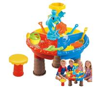 attività sensoriale Table-Water e Sand Game Station, Raccolta per i più Piccoli | Struttura del Bacino Diviso, componenti Colorati e Luminosi, Piedi Larghi e stabili con PEL