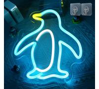 Attivolife Targa a forma di pinguino per decorazione da parete, lampada LED a forma di animale con alimentazione USB fioca, unica per casa, soggiorno, affari, caffetterie, negozi, bar, feste,